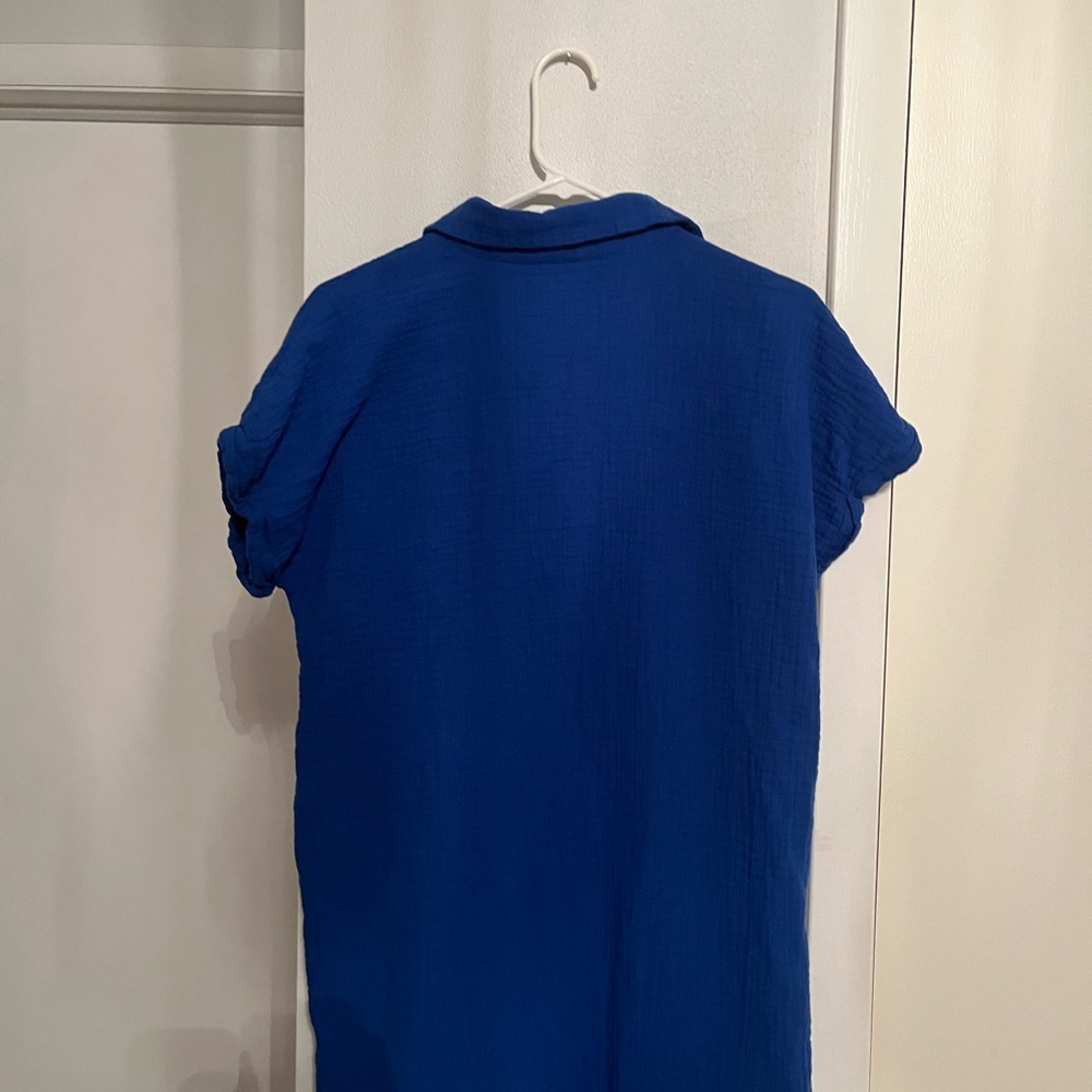 Lands End medium women’s 100% cotton Blue Maxi Dress - Picture 8 of 15
